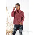 Damen Jaquard Print Long Sleeve Pullover Fashion Pullover